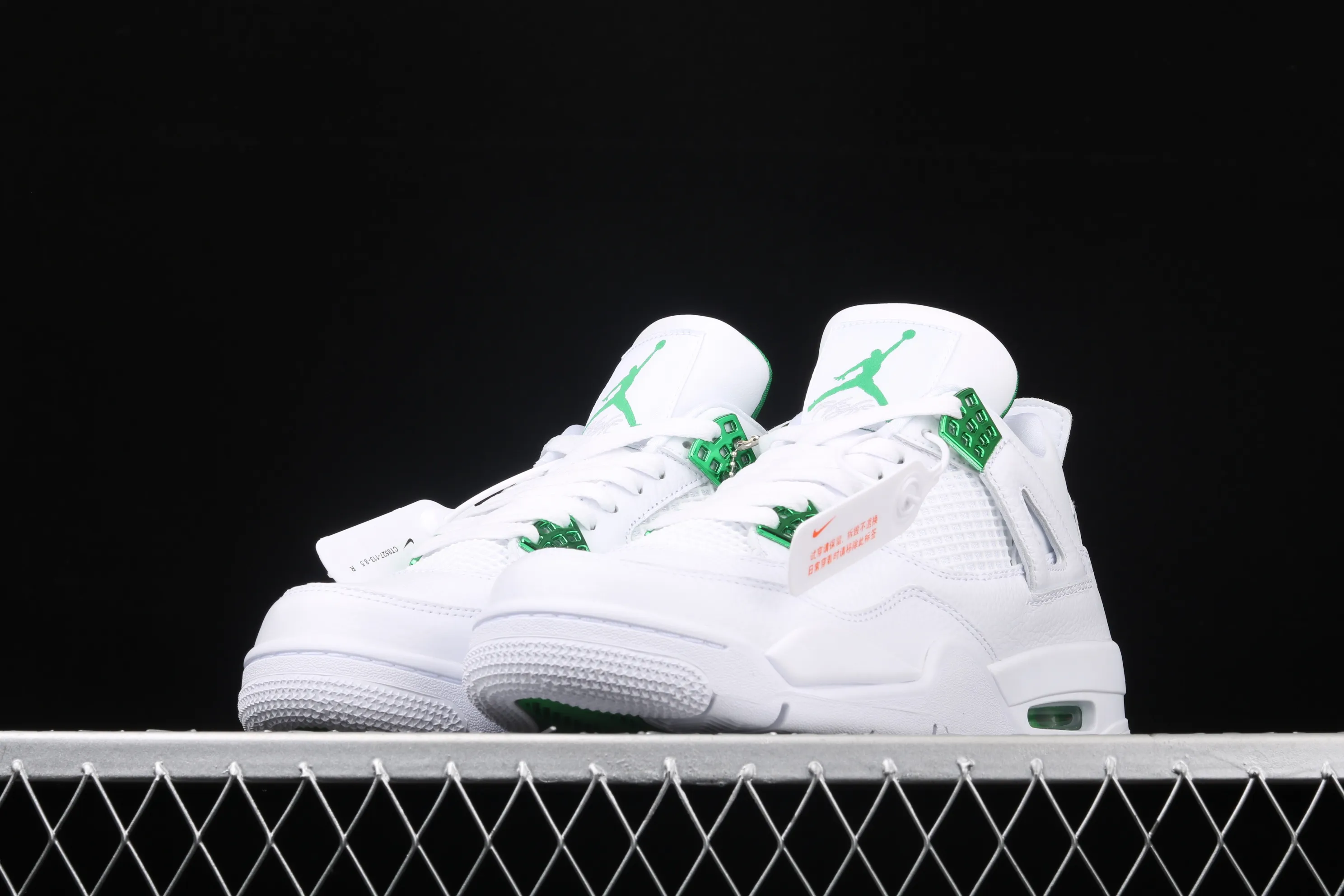 All categories Air Jordan Jordan series basketball shoes Air Jordan 4 Air Jordan 4 "Pine Green" AJ4 Joe 4 white and green CT8527-113